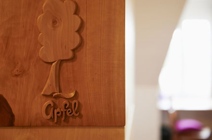 Zimmertafel im Demeterhotel - Biohotel Lindengut in Dipperz