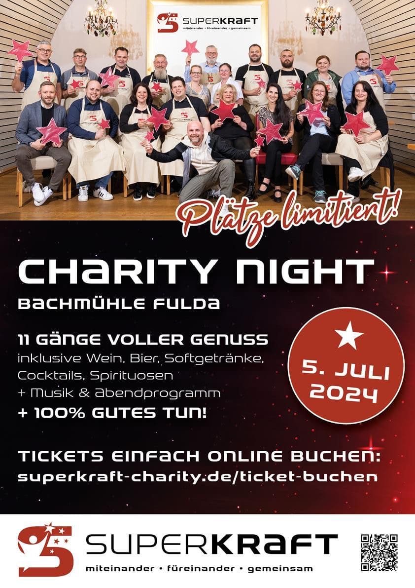 Flyer zur Charity Night von Superkraft