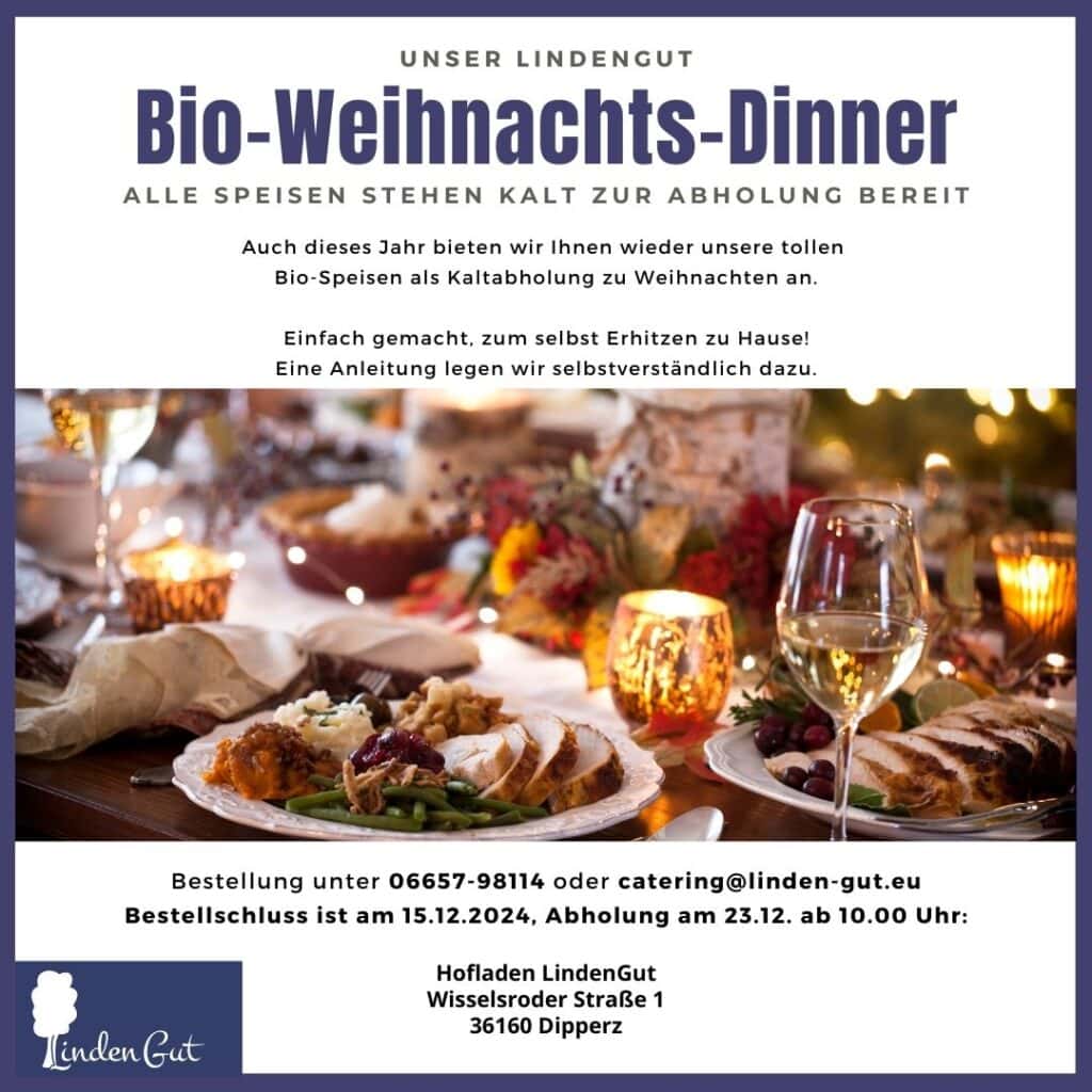 Unser Bio-Weihnachtsdinner.