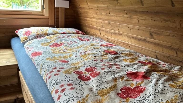 Bett im Schlaffass LindenGut